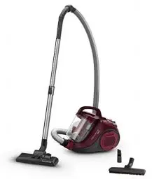 Produktbild: Rowenta RO2933EA, Swift Power Cyclonic Staubsauger, beutellos, Zyklon-Technologie, kompaktes Design, leicht, Hochleistungsfilter, Parkettbürste, Schwarz/Dunkelrot, 750 W, 1.2 liters, 77 Dezibel