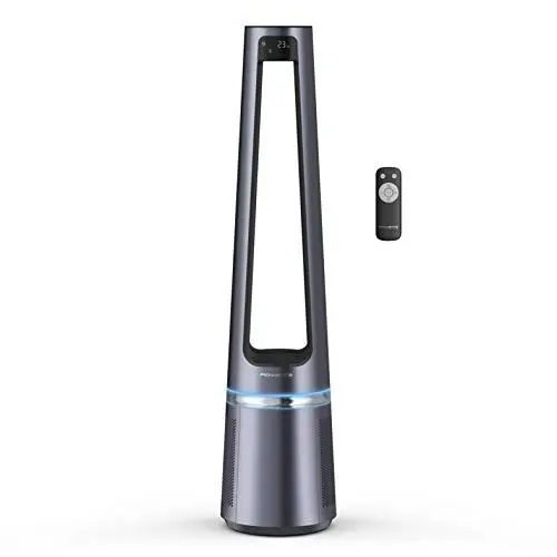 Produktbild: Rowenta rotorloser 2 in1 Luftreinigungsventilator Eclipse QU5030 | Luftreiniger und Ventilator | Feinpartikel | 12 Geschwindigkeiten | Timer | verzögerte Startfunktion | Fernbedienung | Anthrazit