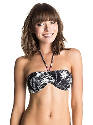 Produktbild: Roxy Damen Drawstring Bandeau Bikinioberteil, schwarz, S EU