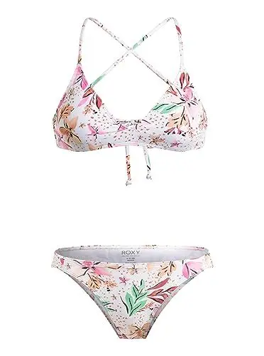 Produktbild: Roxy Printed Beach Classics - Sportliches, zweiteiliges Bikini-Set für Frauen Weiß