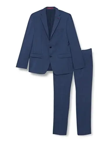 Produktbild: Roy Robson Herren Anzug Slim Fit 2-teilig Techno Suit aus Schurwolle Super'100 Business Abendanzug-Set, Mittelblau, 50