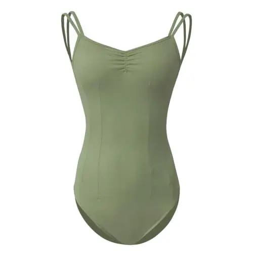 Produktbild: ROYAL SMEELA Ballerina body damen ballettbody damen ballett tanz trikots erwachsene ballett tanz body ballettrikot Spaghettiträger ballett trikot mit bh tanzen trikot für Frauen tanztrikot fuer damen
