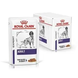Produktbild: Royal Canin Expert Adult | 12 x 100 g | Alleinfuttermittel für ausgewachsene Hunde | Spezielle Rezeptur zum Erhalt des Idealgewichts | Zur Unterstützung der Gesundheit beim Hund