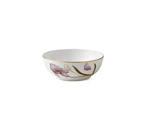 Produktbild: Royal Copenhagen Flora Iris Schüssel aus Fine Bone China in der Farbe Weiß mit Blumenmuster 50cl, Maße: 14cm x 14cm x 5cm, 1017553