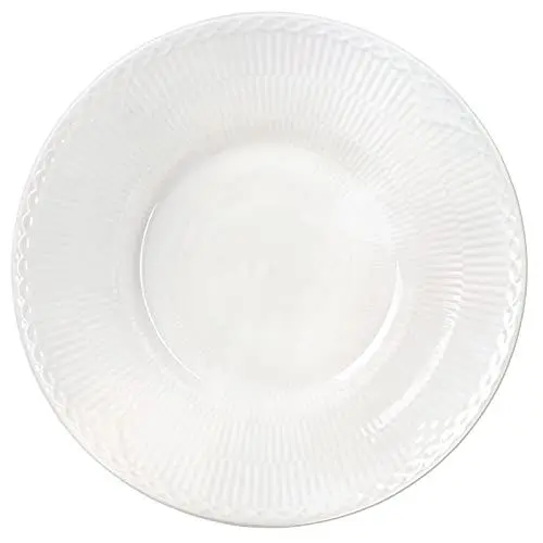 Produktbild: Royal Copenhagen White Fluted Half Lace Tiefer Teller Ø 24cm Porzellan Weiß, Maße: 24cm x 24cm x 5,5cm, 1061054