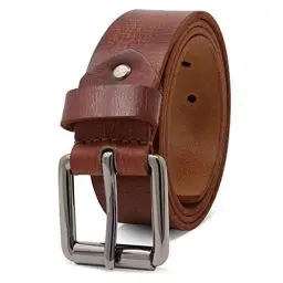 Produktbild: ROYALZ 'Richmond' Ledergürtel Herren aus robusten 4mm Büffel-Leder, Vintage Jeans-Herren-Gürtel mit Dornenschließe Voll-Leder 38 mm, Farbe:Cognac Braun, Größe:Bundweite 110 cm = Gesamtlänge 125 cm