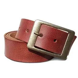 Produktbild: ROYALZ Vintage Ledergürtel Damen für Jeans Anzug Hosen Frauen Gürtel 4 mm starker Voll-Leder 38 mm Damengürtel, Farbe:Cognac Braun, Größe:100
