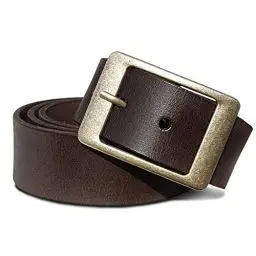 Produktbild: ROYALZ Vintage Ledergürtel Damen für Jeans Anzug Hosen Frauen Gürtel 4 mm starker Voll-Leder 38 mm Damengürtel, Farbe:Dunkelbraun, Größe:85