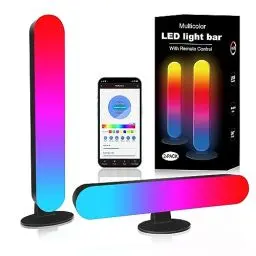 Produktbild: Royana Smart LED Lightbar,TV Hintergrundbeleuchtung RGB Ambient Lampe, RGBIC Gaming Lampe Sync mit Musik, 3 Platzierungsoptionen APP Steuerung Multi-Modi für Zimmer Gaming Deko, PC, TV