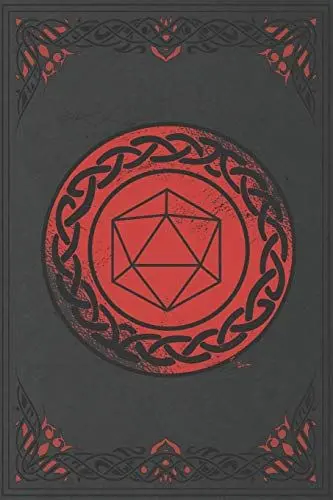 Produktbild: RPG Journal: for pen and paper role players | mixed paper (ruled,dot graph, hex) | perfect for campaign planning, game notes, character blue booking and maps and terrain plans | blood dice cover