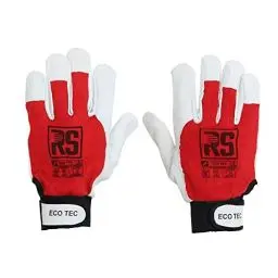 Produktbild: RS Arbeitshandschuhe 12 Paar Montagehandschuhe Ziegenleder Handschuhe Lederhandschuhe Mit Klettverschluss Schnittbeständig Präzise Baumwolle Größe 7 Eco Tec