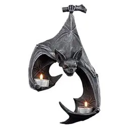 Produktbild: RTEY Fledermaus-Wand-Teelichthalter, Kerzenhalter, Fledermaushalter, Wanddekoration, Gothic, Halloween-Dekoration für Zuhause, Büro
