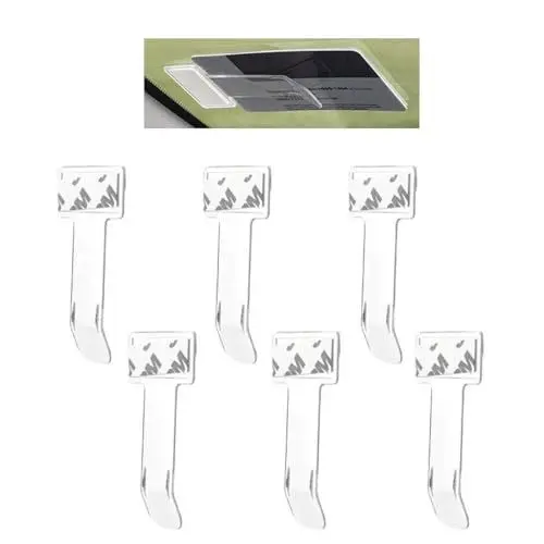Produktbild: Ruayia 6 Stuck Parkscheinhalter Windschutzscheibe, Parkscheinhalter Clip, Transparent Auto Windschutzscheibe Ticket Halter, Tickets Clips, Selbstklebend Tickets Clips für Parkschein