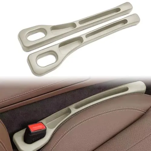 Produktbild: Ruayia Autositz Lückenfüller 2 Stück, Autositz Organizer Aufbewahrungsbox Autositze für Kleinigkeiten Handys Car Seat Gap Filler Universal - Aprikosenfarbe