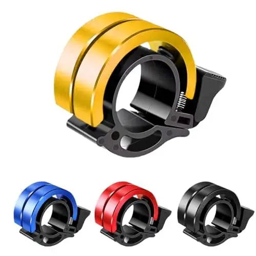 Produktbild: Ruayia Fahrradklingel, Mini Fahrradglocke Mountainbike, Fahrrad Klingel, Glocke Fahrradglocke für Bike MTB Mountainbike Perfekt für Radsportbegeisterte 22-22.8 mm Lenker - Golden
