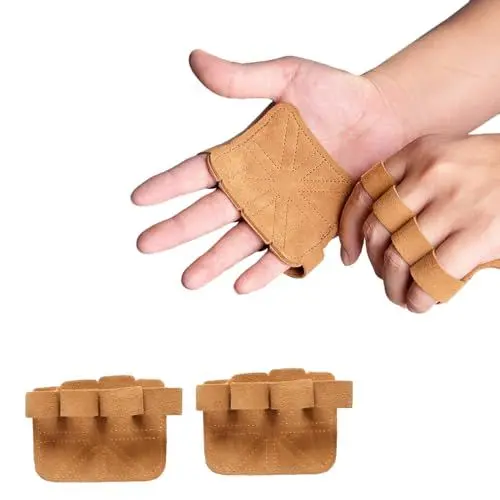 Produktbild: Ruayia Handgelenk Bandagen Fitness Kraftsport, Zughilfen Klimmzüge Gewichtheben Kreuzheben Gym Bandage Wrist Wraps Straps - Leder - Kurzlebigkeit