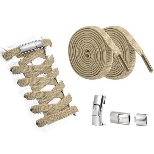 Produktbild: Ruayia Schnürsenkel Flache für Sneaker, Schnürsenkel Premium flach reißfest Schuhbänder Ersatz Sportschuhe, Laufschuhe, Turnschuhe - Khaki
