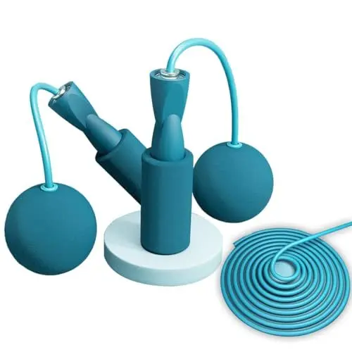 Produktbild: Ruayia Springseil Erwachsene Fitness, Springseil Ohne Seil Speed Skipping Speed-Sprungseil für Workout, Frauen, Männerübungen - Großer Kabelloser Ball- Bleu