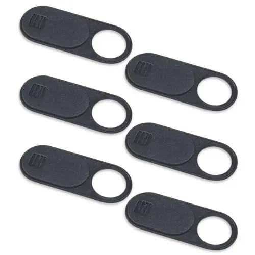 Produktbild: Ruayia Webcam Abdeckung Slider 2 Stück, Laptop Kamera Abdeckung Kamera Abdeckung Handy Dünn, Schutz Ihrer Privatsphäre Online für Laptop, Handy, PC, Tablet - Schwarz + Schwarz - L
