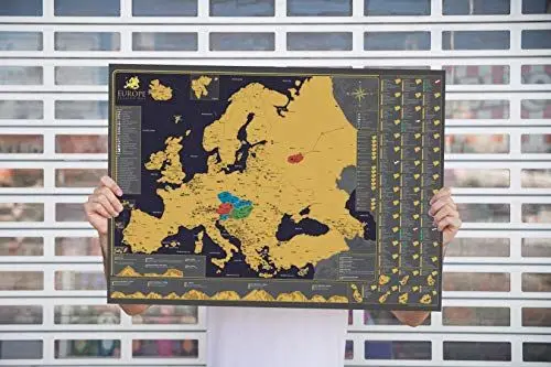 Produktbild: Rubbelkarte von Europa Wandposter - Wunderschöner Luxus Große Landkarte zum Rubbeln - Perfektes Reisegeschenk - Made in Europe - 84.1cm x 59.4cm