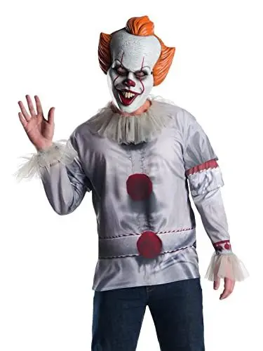 Produktbild: RUBIE'S 700021 It Movie (2017) Pennywise Kostüme in Erwachsenengröße, Unisex – Erwachsene, wie abgebildet, Standard Halloween