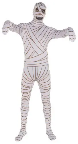 Produktbild: Rubie's 3880728-2nd Skin Mummy Adult, XL, weiß Halloween