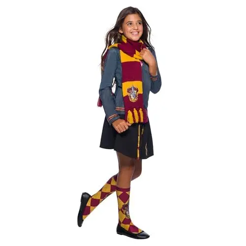 Produktbild: Rubie's Official Harry Potter Gryffindor Deluxe-Schal, Kostümzubehör für Kinder und Erwachsene, Einheitsgröße, Alter ab 6 Jahren Halloween