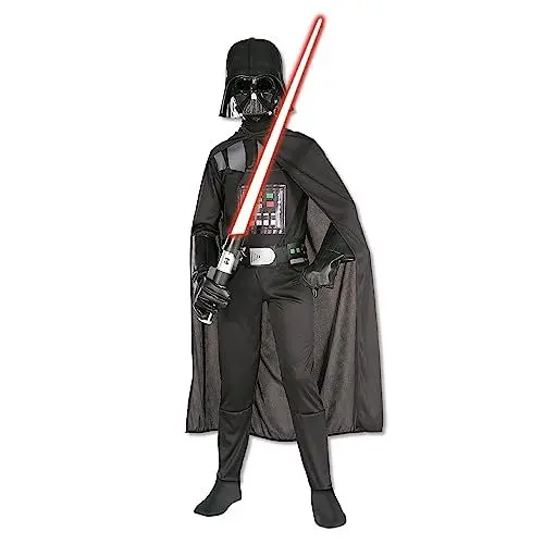 Produktbild: Rubie's Offizielles Disney Star Wars Darth Vader-Kostüm, Kindergröße S, Alter 7-8 Jahre, Halloween