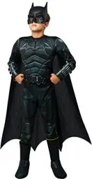 Produktbild: Rubie's 702987M Dc - The Batman Deluxe Kostüm für Jungen Movie Kinder, wie abgebildet, Größe M Halloween