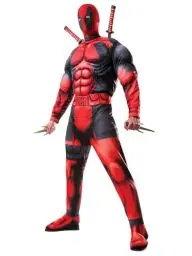 Produktbild: Rubie's 810109 Offizielles Marvel Deadpool Deluxe Kostüm für Erwachsene – Größe: XL, Rot Halloween