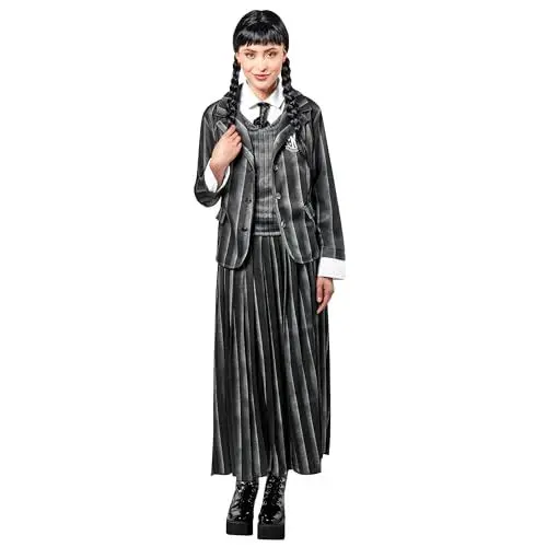 Produktbild: Rubie's Damen Wednesday Costume Nevermore Academy Uniform Erwachsenenkostüme, Schwarz, Medium Halloween