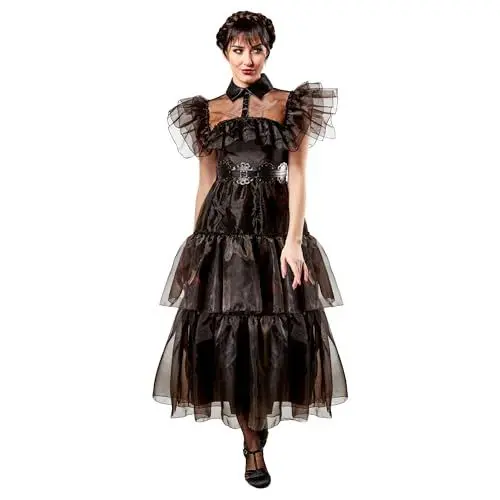 Produktbild: Rubies Damen Wednesday Rave 'n Dance Kostüm Kleid, wie abgebildet, Größe L Halloween