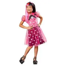 Produktbild: Rubies Draculaura Classic Kostüm für Mädchen, Kleid und Stirnband, offizielles Monster High Kostüm für Karneval, Weihnachten, Geburtstag, Party und Halloween. Halloween