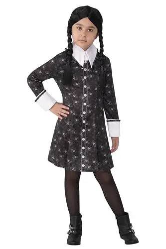 Produktbild: Rubie's Mädchen Family Wednesday Addams Kinderkostüm, Multi, M Halloween