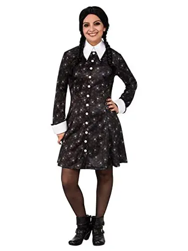 Produktbild: Rubie's Official Addams Family Wednesday-Kostüm für Damen, Kostüm für Erwachsene Halloween