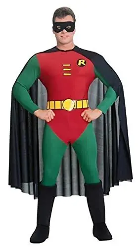 Produktbild: Rubie's Official DC Comics Robin klassisches Herren-Kostüm, Superhelden-Kostüm für Erwachsene Halloween