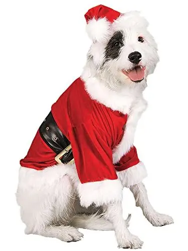 Produktbild: Rubie's Official Weihnachtsmann-Hundekostüm, Weihnachten, Haustierverkleidung, Größe L Halloween