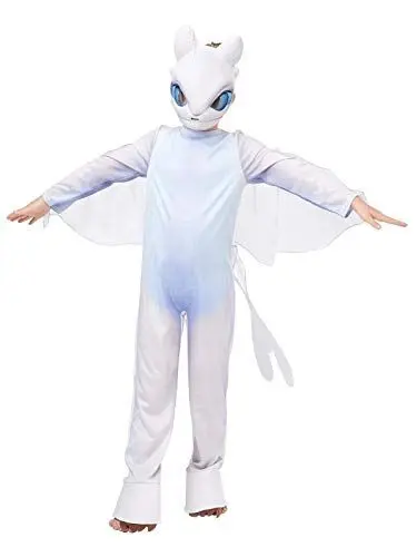 Produktbild: Rubie's Official - Wie man einen Drachen zähmt - Heller zorniger Drache, Kinderkostüm Deluxe, Größe Large, Alter 7-8 Jahre Halloween