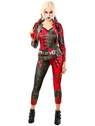 Produktbild: Rubie's Offizieller Harley Quinn Damenoverall Halloween Suicide Squad 2 Bösewicht-Kostüm für Damen Rot und schwarz Halloween, Größe - M (10 - 14) | ‎100% Polyester