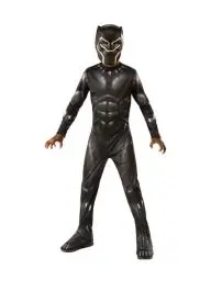 Produktbild: Rubie's Offizielles Kostüm Black Panther, Avengers, klassisch, Kindergröße M, 5-7 Jahre, Körpergröße 132 cm Halloween