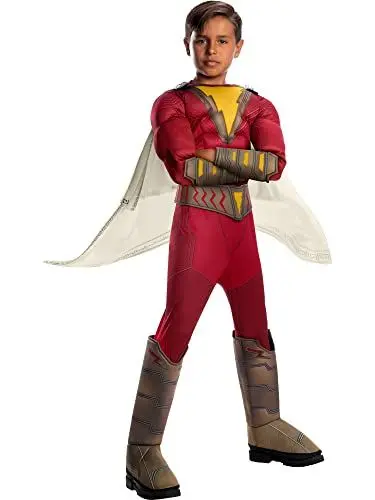 Produktbild: Rubie's Offizielles Shazam-Kostüm, DC Comics, Superhelden-Kostüm für Kinder, Film, Deluxe Halloween