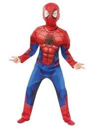 Produktbild: Rubie's Rubie 's 640841l Spiderman Marvel Spider-Man Deluxe Kind Kostüm, Jungen, groß, Multi-colored, Blau-rot Halloween