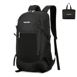Produktbild: Rucksack Herren Leichte Packable Reiserucksack Wanderrucksack, Multifunktionale Tagesrucksack 30L Wasserdichter Faltbare Camping Trekking Rucksäcke Leicht Outdoor Sport Rucksäcke Tasche (schwarz)