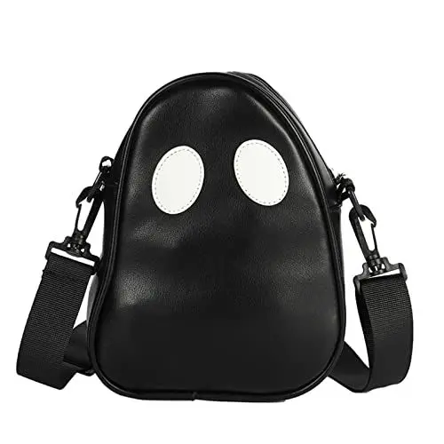 Produktbild: Rucksack Wasserdicht Herren Rucksack Business Halloween Umhängetasche Frauen Umhängetasche Halloween Lustige Geldbörse für Frauen PU Umhängetasche Reiserucksack Damen Damen Rucksack (Black, One Size)