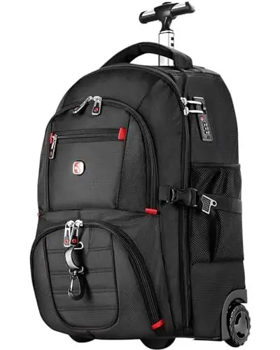 Produktbild: star cloud 21x14x9 Reiserucksack mit Rollen – Wasserabweisender Rucksack Trolley mit 17,3