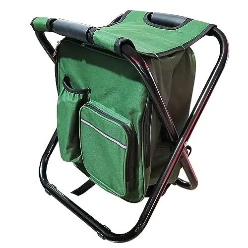 Produktbild: Rucksackhocker, Kühlstuhl, klappbarer Campinghocker, hohe Kapazität, verdicktes Oxford, tragbarer Angelhocker für Outdoor-Camping-Angeln