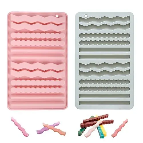 Produktbild: RUCUDIM Backmatte Hundekekse 2 Stücke,12 Riegel Hundekekse Backform BPA-Frei, Hundeleckerli Formen für DIY Hundeleckerlies,Snack,Schokoriegel,Keksstick,Eiswürfelform