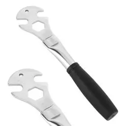 Produktbild: RUCUDIM Pedalschlüssel Fahrrad15mm/24mm, 9/16 Zoll Konusschlüssel Schraubenschlüssel mit Extra Langem Griff für Fahrrad Pedale Vor der und Hinterachse