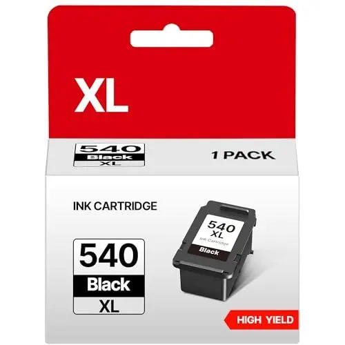 Produktbild: RUDGUZ Druckerpatronen 540 XL 540XL PG-540XL Kompatibel für Canon 540 PG 540 Schwarz PG540 PG540 XL PG540XL Patronen für Canon TS5150 Druckerpatronen TS5151 MG3650s MG3600 MG3650 (1er-Pack)