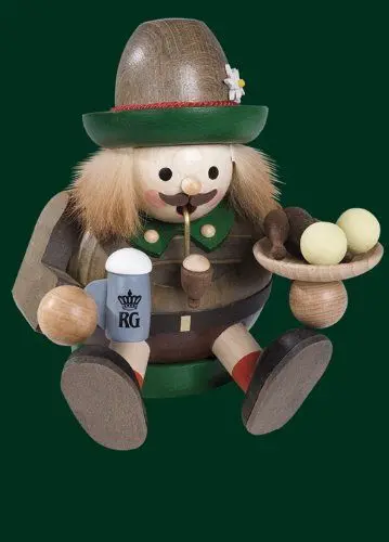 Produktbild: Rudolphs Schatzkiste Räucherfigur Bayernfigur mit Maßkrug Höhe= 14cm NEU Räuchermann Rauchmann Räucherkerze Rauchen Figur Holz Seiffen Erzgebirge Holz Dekoration Weihnachten